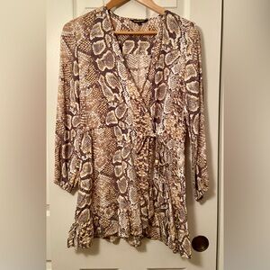 Spiaggia Dolce Animal Print Wrap Dress